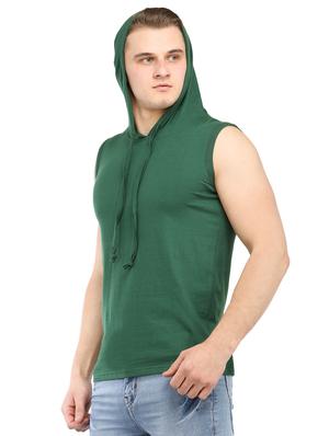 green solid hood t-shirt - 16364892 - Standard Image - 2