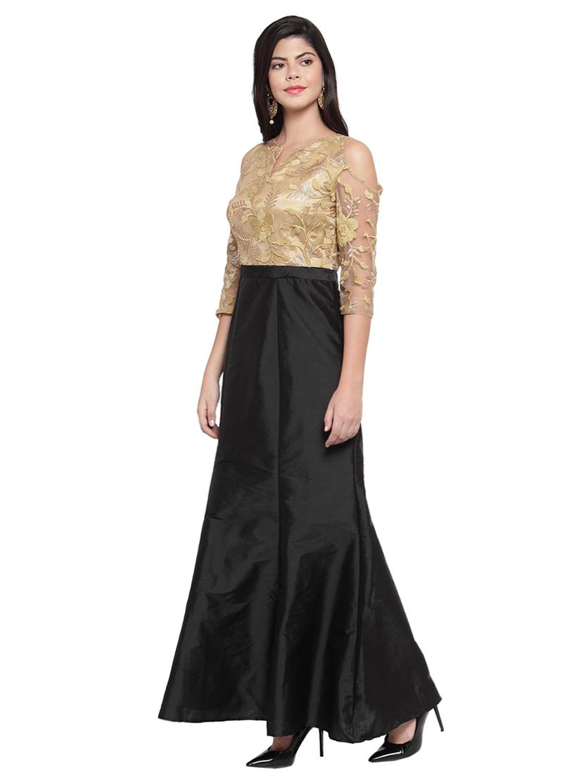 cold shoulder embellished gown - 16368048 - Zoom Image - 2