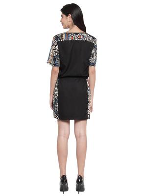 drawstring aztec blouson dress - 16368057 - Standard Image - 2