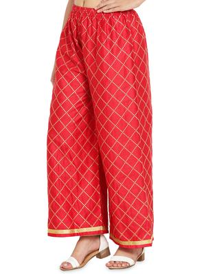 embroidered straight palazzo - 16370190 - Standard Image - 2
