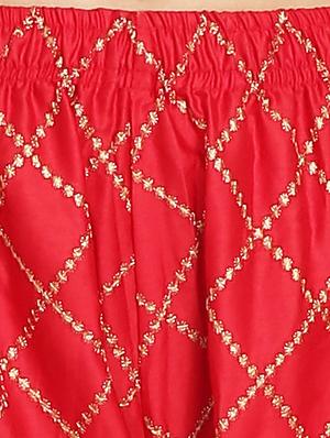 embroidered straight palazzo - 16370190 - Standard Image - 5