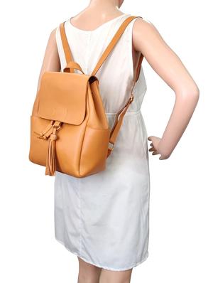 orange leatherette (pu) fashion backpack - 16370250 - Standard Image - 5