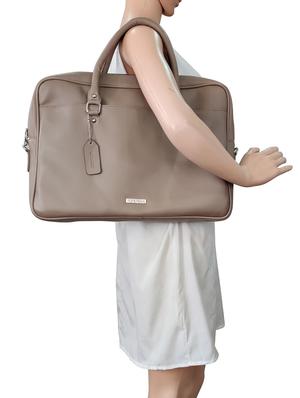 brown leatherette (pu) laptop laptop bag - 16370303 - Standard Image - 5