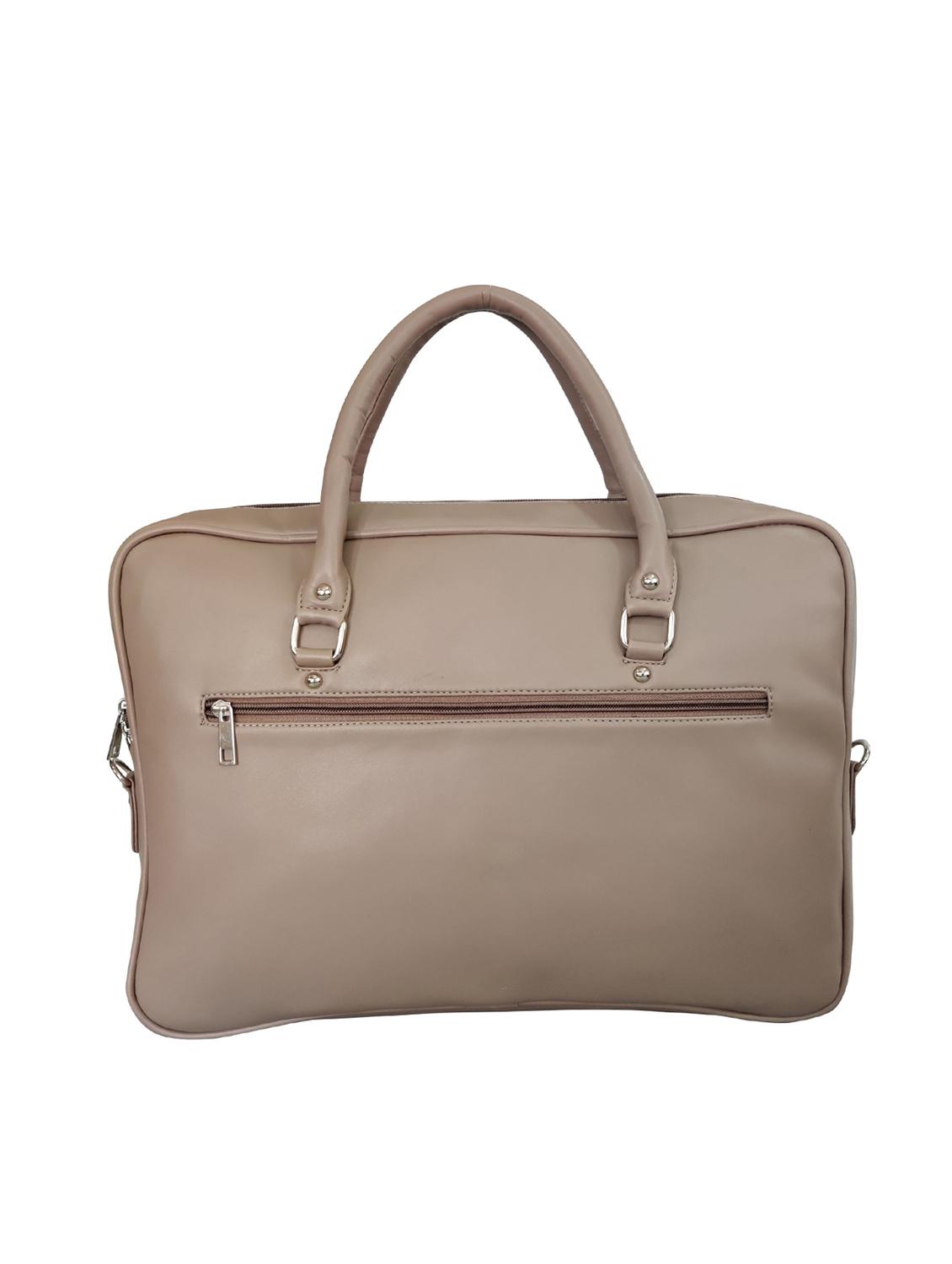 brown leatherette (pu) laptop laptop bag - 16370303 - Zoom Image - 2