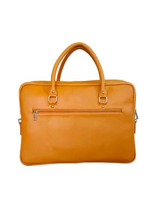 orange leatherette (pu) laptop bag - 16370307 - Standard Image - 2