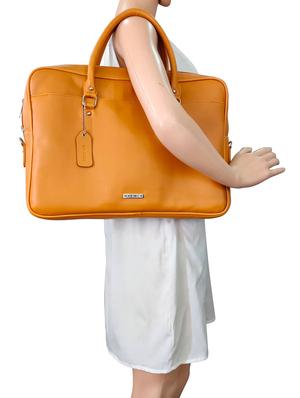 orange leatherette (pu) laptop bag - 16370307 - Standard Image - 5