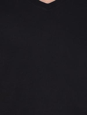 black solid t-shirt - 16371701 - Standard Image - 5