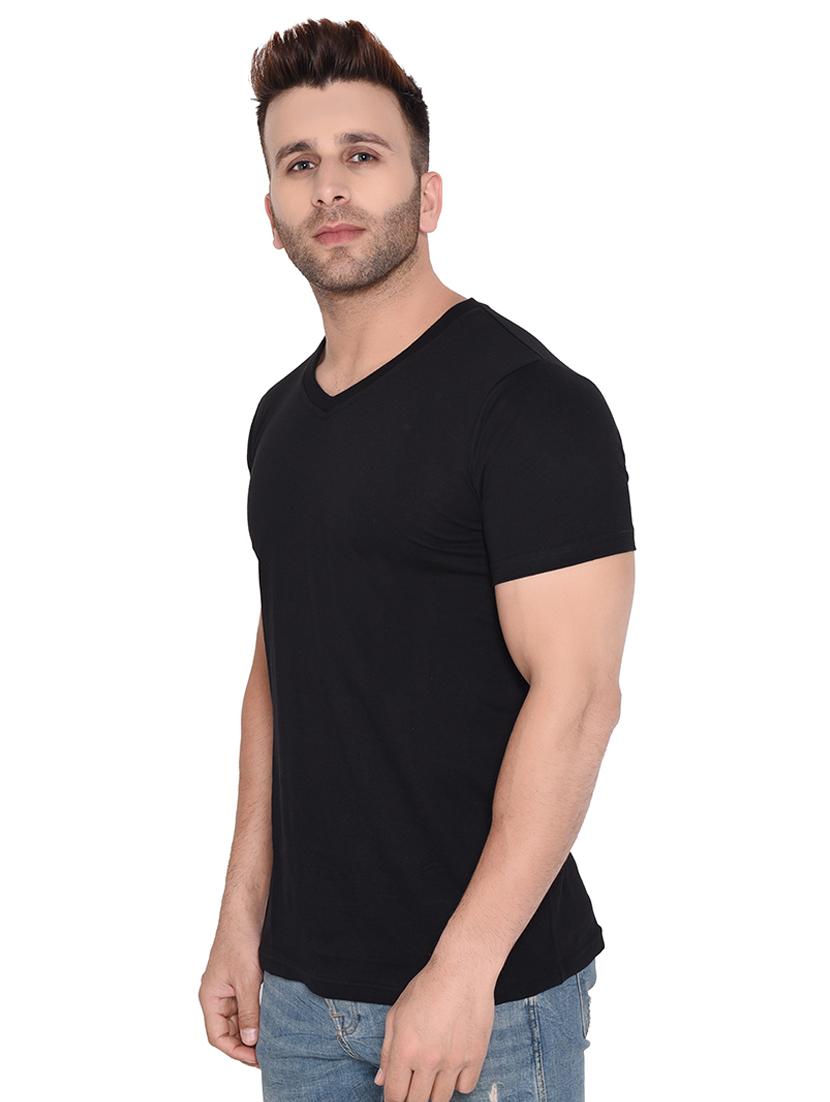 black solid t-shirt - 16371701 - Zoom Image - 2