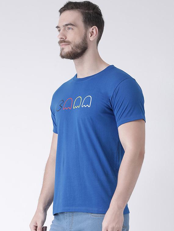 blue chest print t-shirt - 16371952 - Zoom Image - 2