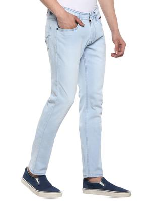 light blue plain denim jeans - 16373154 - Standard Image - 2