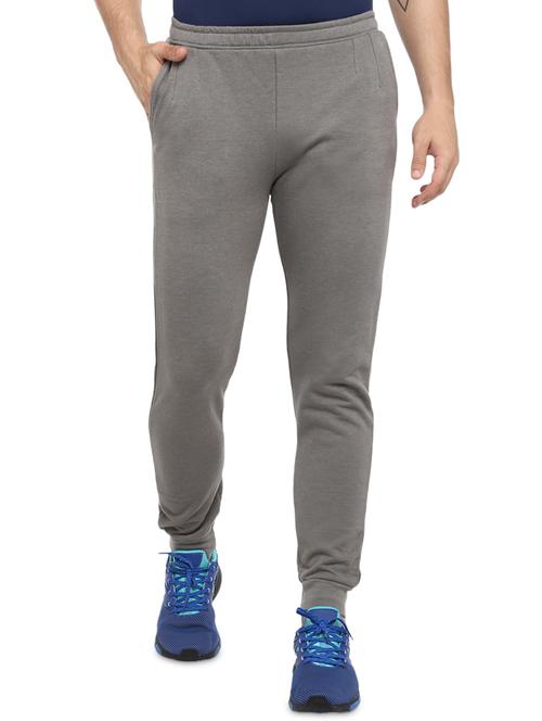 grey solid joggers - 16373228 - Standard Image - 1