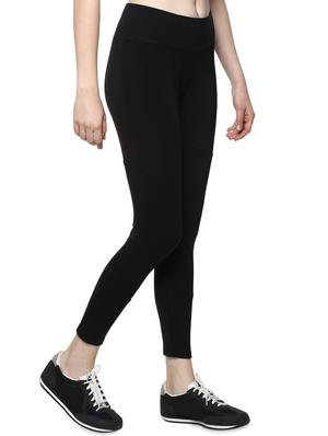 high rise solid sports leggings - 16373236 - Standard Image - 2