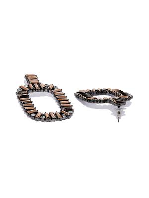 gold plated drop earring - 16373653 - Standard Image - 2