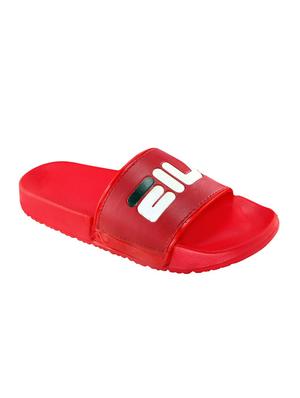 red leatherette slip on flip flops - 16373710 - Standard Image - 2