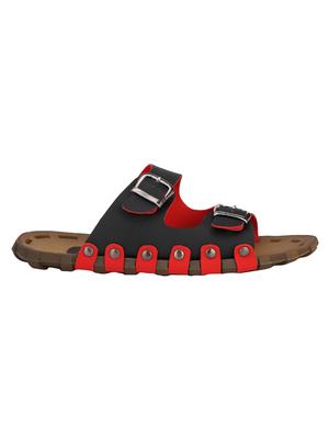 big fox black leatherette slip on slippers - 16375359 - Standard Image - 2