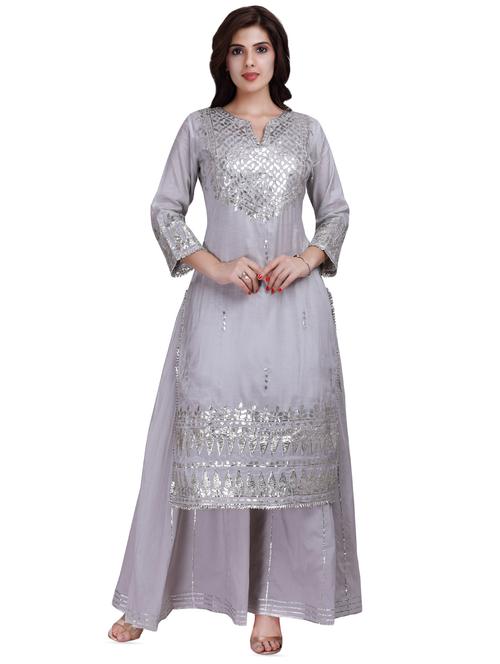gota patti kurta palazzo set - 16375502 - Standard Image - 1
