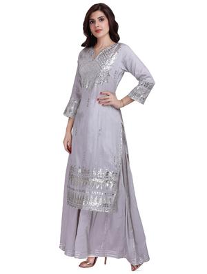 gota patti kurta palazzo set - 16375502 - Standard Image - 2