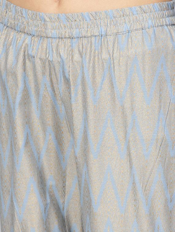 checkered kurta with palazzo set - 16377371 - Zoom Image - 5