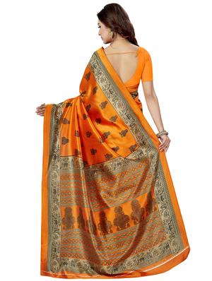 conversational printed saree with blouse - 16377901 - Standard Image - 2