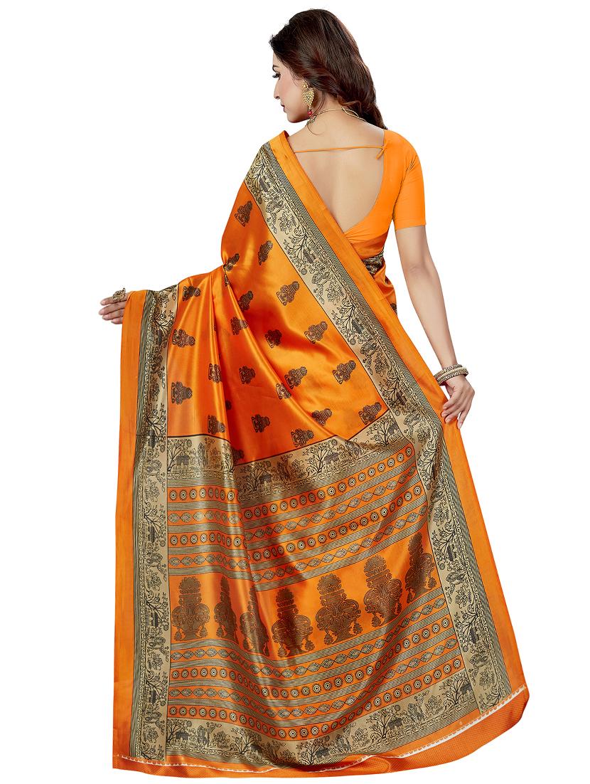 conversational printed saree with blouse - 16377901 - Zoom Image - 2