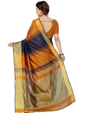 color block woven saree with blouse - 16377907 - Standard Image - 2