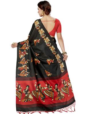conversational printed saree with blouse - 16377908 - Standard Image - 2
