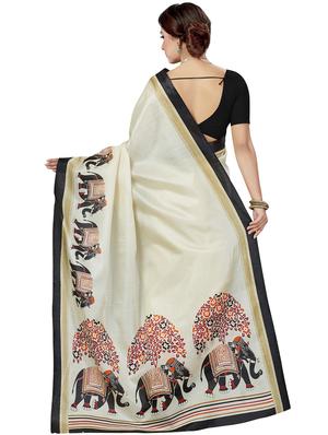 conversational printed saree with blouse - 16377914 - Standard Image - 2