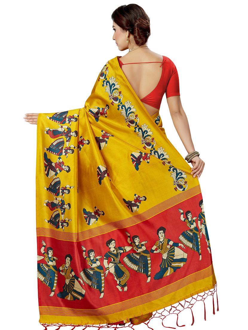 conversational printed saree with blouse - 16377918 - Zoom Image - 2
