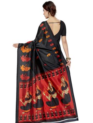 conversational printed saree with blouse - 16377926 - Standard Image - 2