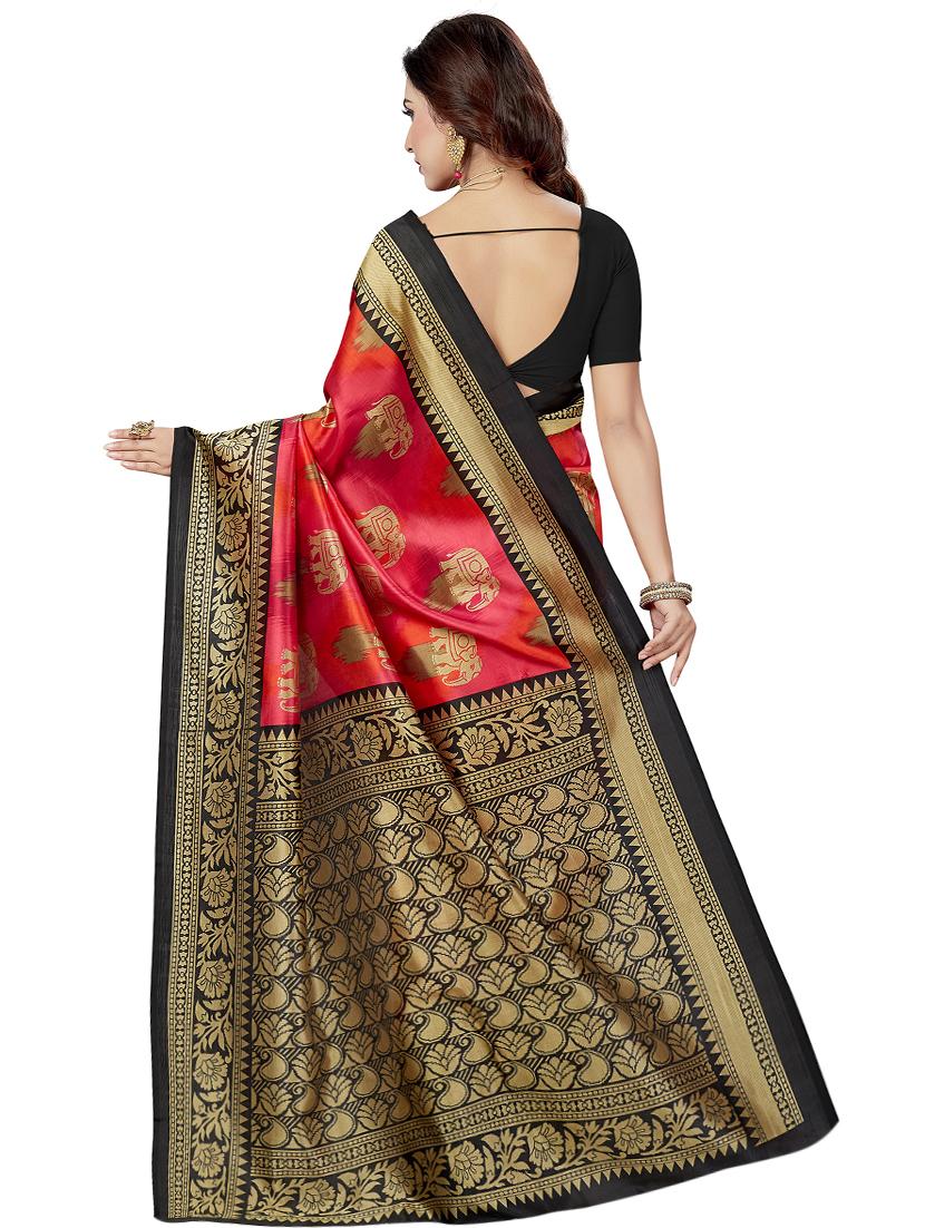 conversational printed saree with blouse - 16377929 - Zoom Image - 2