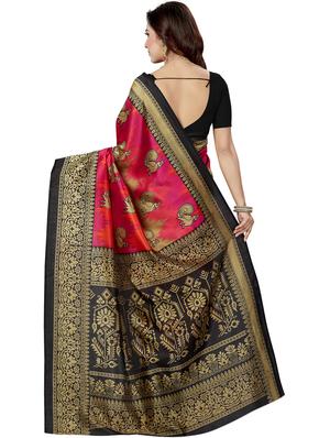 conversational printed saree with blouse - 16377937 - Standard Image - 2