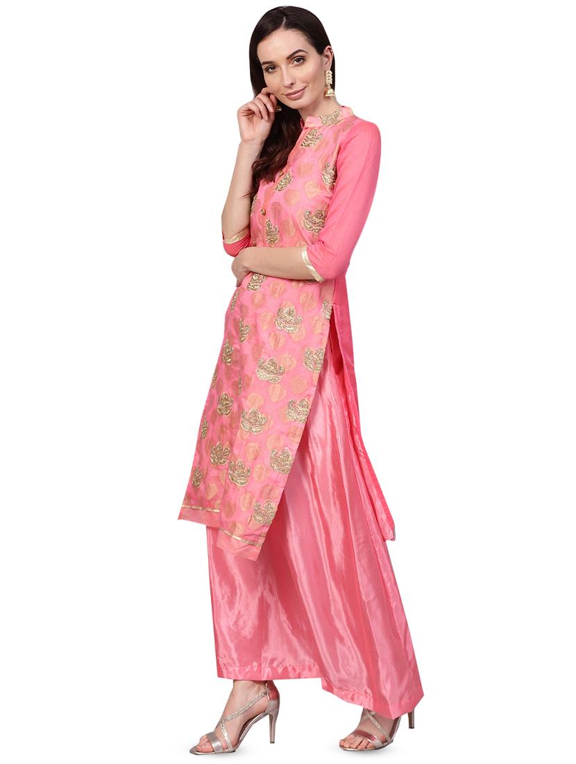 gold embroidered unstitched suit - 16380564 - Zoom Image - 2