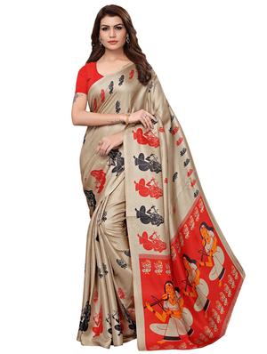 multi colored silk combos saree with blouse - 16380582 - Standard Image - 2