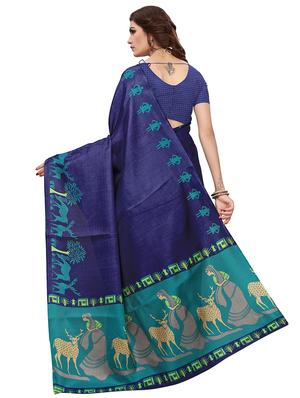 multi colored silk combos saree with blouse - 16380582 - Standard Image - 5