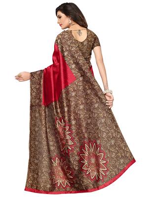 multi colored silk combos saree with blouse - 16380583 - Standard Image - 5
