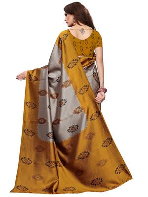 multi colored silk combos saree with blouse - 16380585 - Standard Image - 5