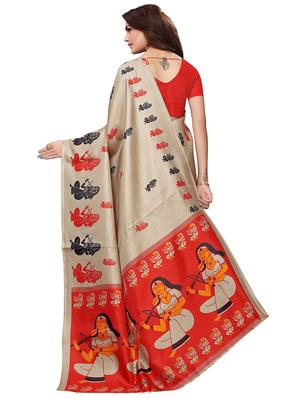 multi colored silk combos saree with blouse - 16380586 - Standard Image - 5