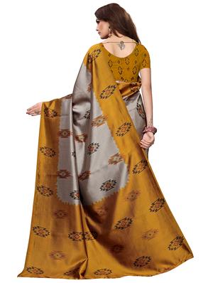 multi colored silk combos saree with blouse - 16380590 - Standard Image - 5