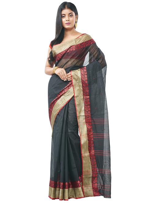 zari border tant saree - 16380813 - Standard Image - 1