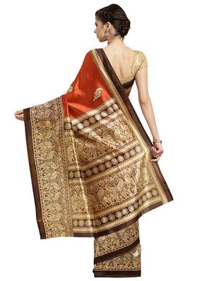 conversational printed saree with blouse - 16380819 - Standard Image - 2