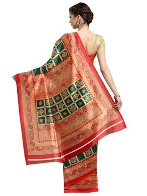floral printed saree with blouse - 16380825 - Standard Image - 2