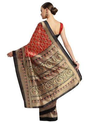 floral printed saree with blouse - 16380828 - Standard Image - 2