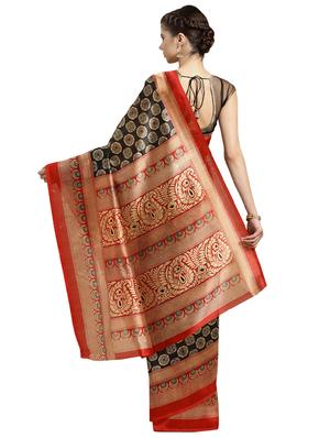 floral printed saree with blouse - 16380830 - Standard Image - 2