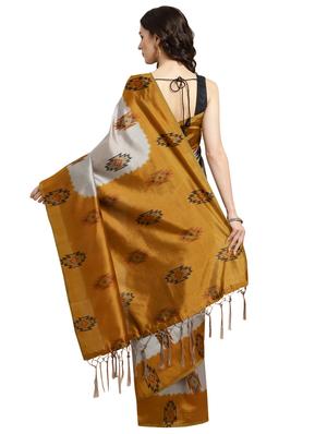 ikat printed saree with blouse - 16380834 - Standard Image - 2