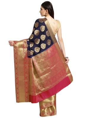 conversational woven saree with blouse - 16380839 - Standard Image - 2