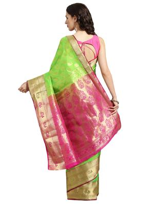 paisley woven saree with blouse - 16380849 - Standard Image - 2