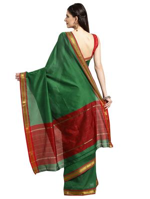 bordered woven saree - 16380854 - Standard Image - 2