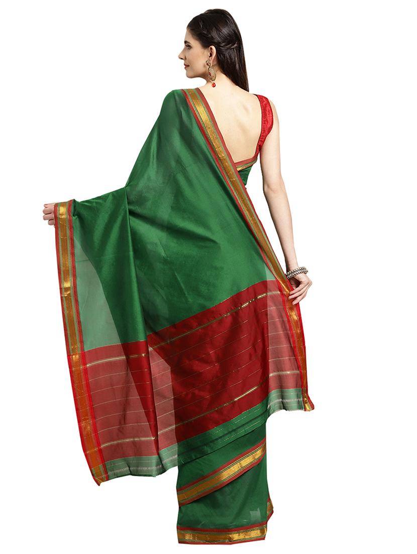 bordered woven saree - 16380854 - Zoom Image - 2