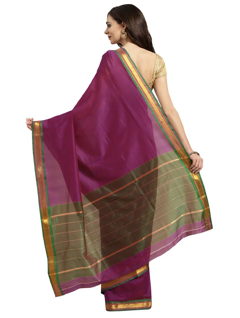 bordered woven saree - 16380855 - Zoom Image - 2