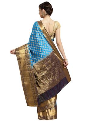 floral woven saree with blouse - 16380867 - Standard Image - 2